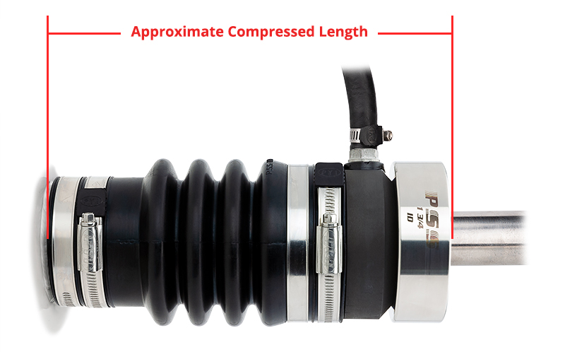 Overall compressed length of PSS Shaft Seal