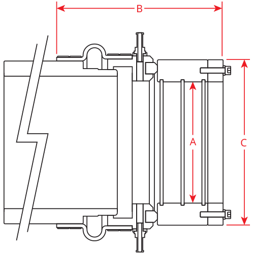 PSS Type C Seal Weld on Stern Tube Model dimensions